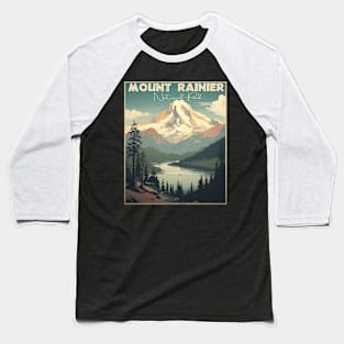 Mount Rainier National Park Baseball T-Shirt